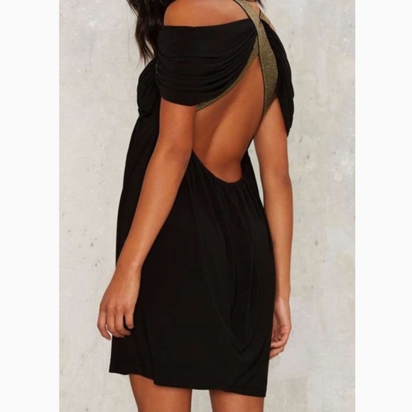 Black Harness Open Back Dress - Picture 3 of 3